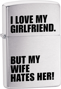 Zippo Love My Girlfriend Windproof Lighter ZO24522