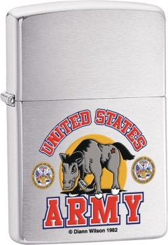Zippo US Army Lighter ZO24530 Brushed Chrome Mule