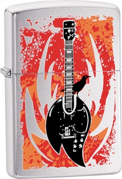 Zippo Zippo Flaming Guitar. lights 24535