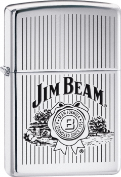 Zippo Jim Beam Lighter High Polished Chrome Case 24551
