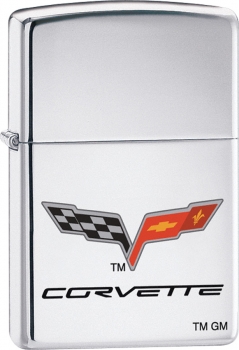 Zippo Chevy Corvette 24553 High Polish Chrome Windproof