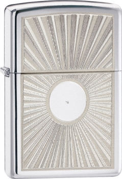 Zippo Sunburst Dual Engraved ZO24674 Polish Chrome