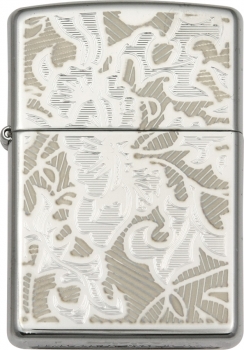 Zippo ZO24700 Flower Lighter Chrome Floral Design