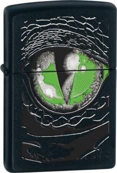 The Zippo Reptile Eye ZO24719 Black Matte Lighter