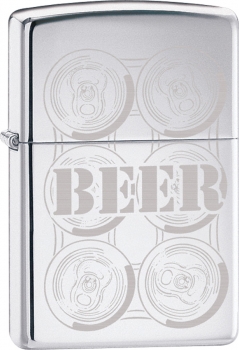 Zippo Six Pack Beer Lighter And Windproof Lid 205oz 24720
