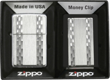Zippo Zippo Vertical Diamond Cut Set lights 24874
