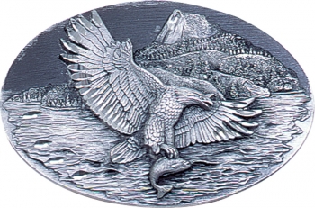 Buck Belt Buckle Eagle Diamond Cut. knives BU256DC