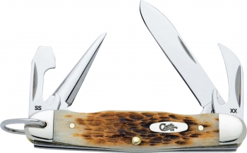 Case Jr Scout Amber Bone Bail Blade Screwdriver CA244
