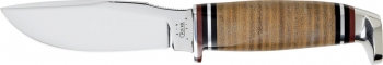 Case Drop Point Hunter Leather Handle LT375-4 SS CA518