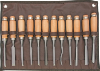SteeleX 12 Piece Carving Chisel Set sharpeners D2227