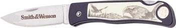 Smith and Wesson Scrimshaw Lockback Eagle Knives SW300N