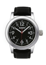 Zippo Men's Leather Watch lights 45010