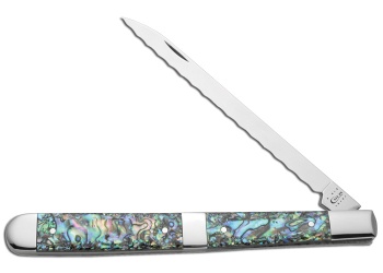 Case Melon Tester Portable Steak Knife Abalone Handle CA56140