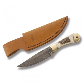 Marbles MR00236 Mini Hunter Stag Handle Damascus Steel