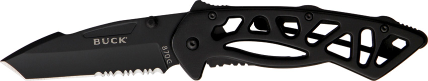 Buck Bones 870BKX Black High Tech Skeletonized Knife BU870BKX
