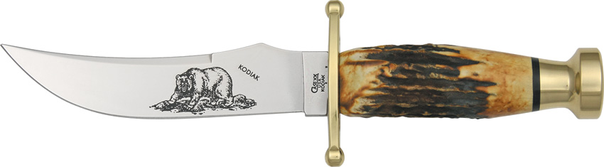 Case Kodiak Stag Hunter 10 1-2 Sheath Bear Etch CA356
