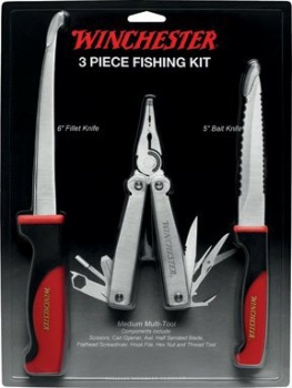 Three Piece Fishing Kit 31-000411 8 Tools 2 Knives
