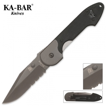 Ka-Bar Fin Mojo Folder Serrated KA5549 G10 Handle