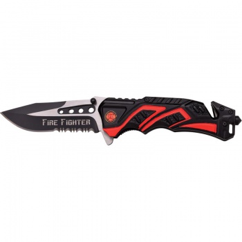 MTech Rescue Linerlock Fire Dept A/o knives BRK-MTA865FD
