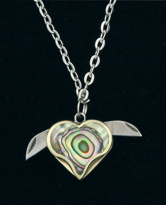 Novelty Cutlery Heart Necklace NV224