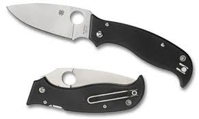 Spyderco SC140GP Superleaf Black G10 Handle 3 7-16