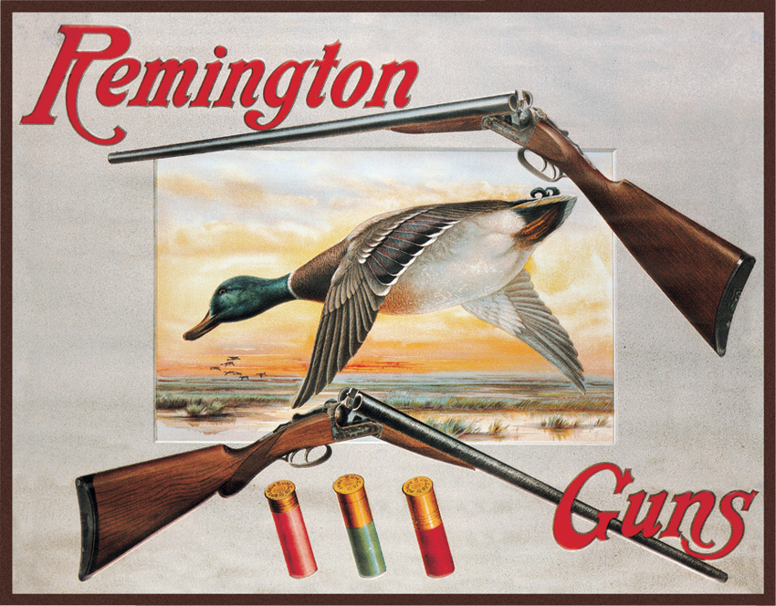 Tin Signs Remington Shotguns And Ducks TSN1002