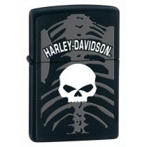 The Zippo Harley Davidson Skull Black lighter  28085