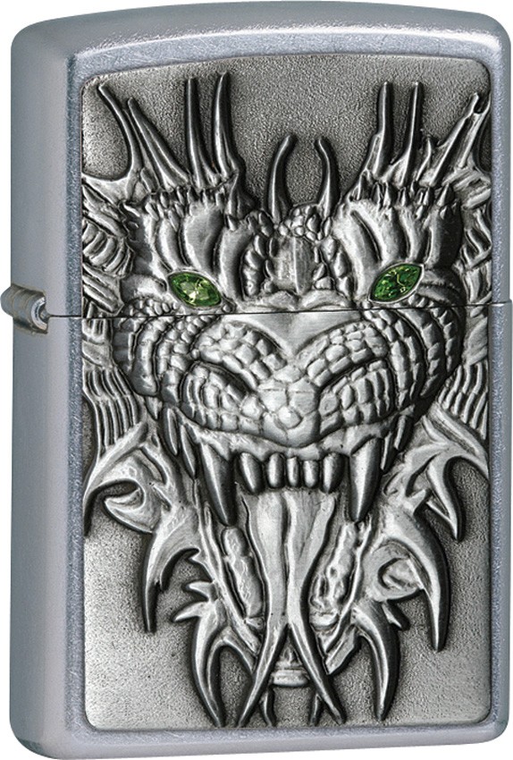 Zippo Mighty Dragon Street Chrome & Dragon Emblem 24901