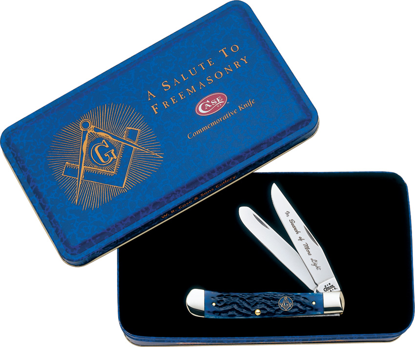 Case Masonic Gift Trapper Knife and Gift Tin 1058