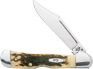 Case Mini Copperlock Amber Bone Knife CA133 3 5/8