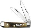 Case Tiny Trapper Stag Handle Clip & Wharncliffe