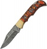 Damascus Twisted Wood Lockback - BRK-DM1286