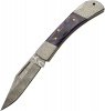 Damascus Opal Blue Lockback - BRK-DM1311