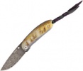 LionSTEEL Mini Damascus Ram Horn Handle - BRK-LST8210DMN