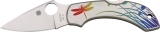 Spyderco Dragonfly Tattoo SC28PT Knife Flat Ground