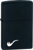 Pipe Lighter Black Matte White Pipe Image ZO11800