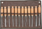SteeleX 12 Piece Carving Chisel Set - D2227